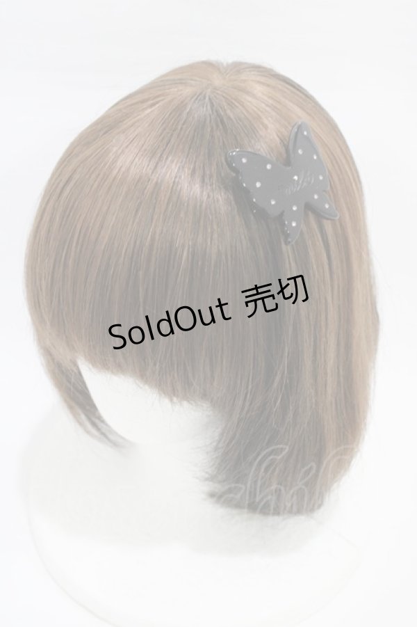 画像1: MILK / バタフライバレッタ  ブラック H-26-01-13-1002-ML-AC-KB-ZH (1)