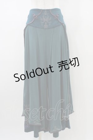 画像: Ozz oneste / 和チャイナワイドパンツ  グリーン H-26-01-13-1012-OO-PA-KB-ZH