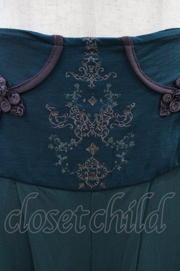 画像3: Ozz oneste / 和チャイナワイドパンツ  グリーン H-26-01-13-1012-OO-PA-KB-ZH (3)