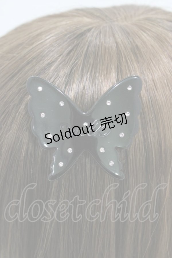 画像2: MILK / バタフライバレッタ  ブラック H-26-01-13-1002-ML-AC-KB-ZH (2)