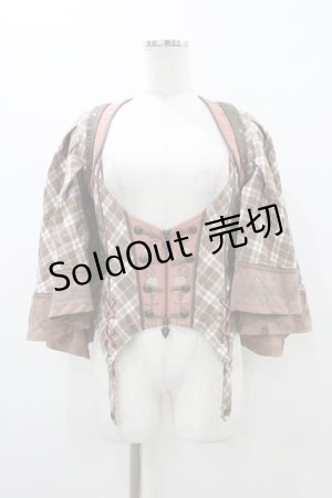 画像: OZZ ANGELO / ローズハンティングケープ付きベスト  ピンク H-26-01-13-1014-OO-TO-KB-ZH