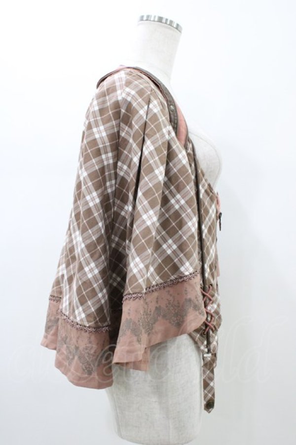 画像3: OZZ ANGELO / ローズハンティングケープ付きベスト  ピンク H-26-01-13-1014-OO-TO-KB-ZH (3)