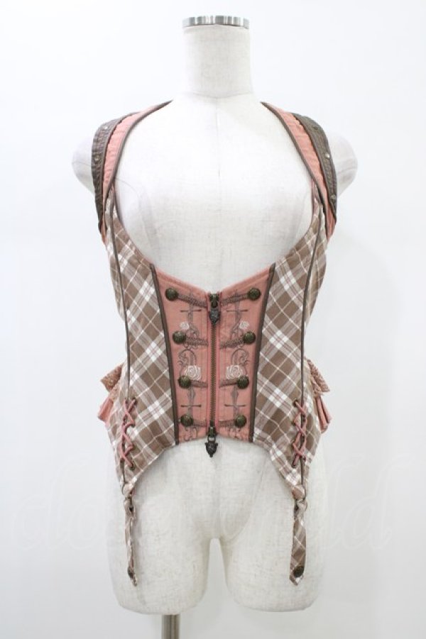 画像5: OZZ ANGELO / ローズハンティングケープ付きベスト  ピンク H-26-01-13-1014-OO-TO-KB-ZH (5)