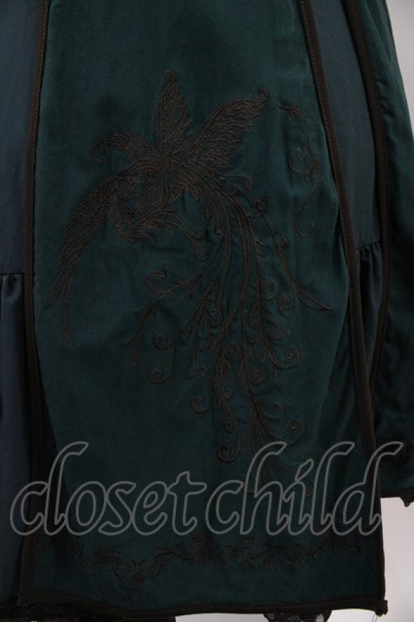 画像3: Ozz oneste / 朱雀刺繍 和チャイナジャンパースカート  グリーン H-26-01-13-1018-OO-OP-KB-ZH (3)