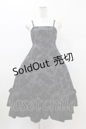 画像: MIHO MATSUDA / ローズフロッキーワンピース  ブラック H-26-01-13-1021-GO-OP-KB-ZH