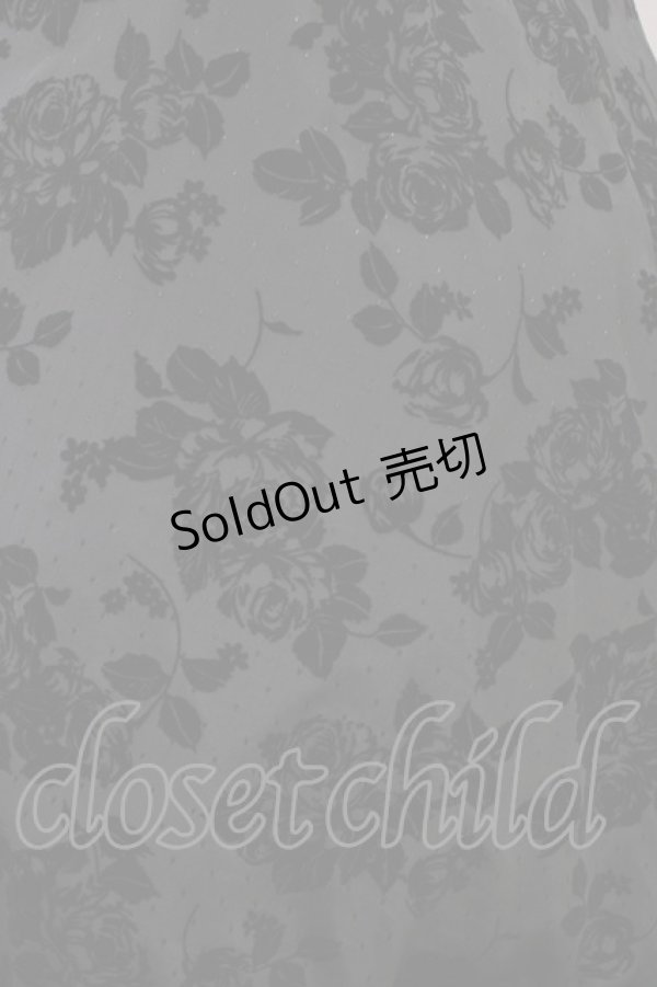 画像3: MIHO MATSUDA / ローズフロッキーワンピース  ブラック H-26-01-13-1021-GO-OP-KB-ZH (3)