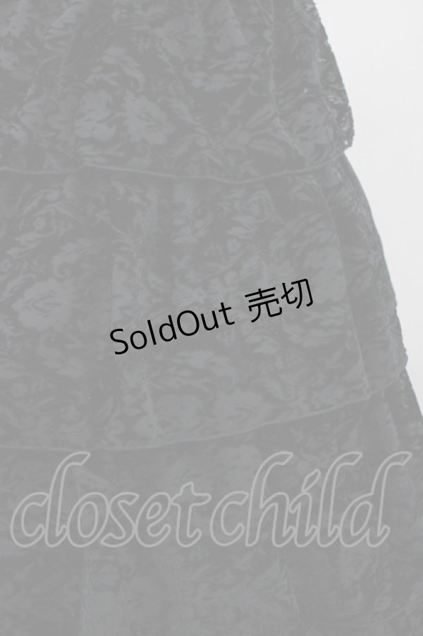 画像3: MIHO MATSUDA / ベルベットオパールティアードワンピース  ブラック H-26-01-13-1022-GO-OP-KB-ZH (3)