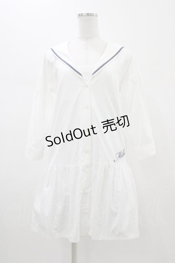 画像1: MILK / Royal Navy dress  ホワイト H-26-01-13-1024-ML-OP-KB-ZH (1)