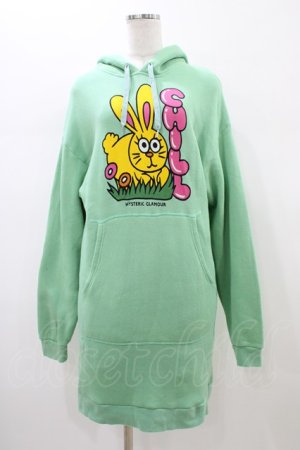 画像: HYSTERIC GLAMOUR / CHILL RABBITワンピース  グリーン H-26-01-13-1027-PU-OP-KB-ZH