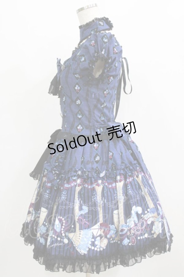 画像2: metamorphose / Masquerade Ladyワンピース Free ネイビー H-26-01-13-005-ME-OP-NS-ZH (2)