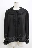 画像1: m petit by misako / AM マルエリフリルブラウス M ブラック H-26-01-13-049-LO-BL-NS-ZH (1)