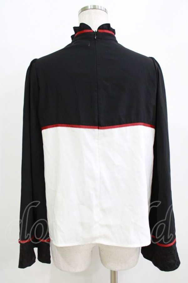 画像3: Amavel / パンダと寿桃の中華菓子ブラウス Free ブラック H-26-01-13-050-CA-BL-NS-ZH (3)