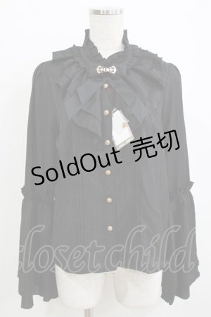 画像: Amavel / アンティークバックルフレアスリーブブラウス Free ブラック H-26-01-13-051-CA-BL-NS-ZH