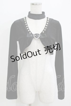 画像: Ank Rouge / チョーカー付きハートベルトカーデ M ブラック H-26-01-13-053-CA-TO-NS-ZH