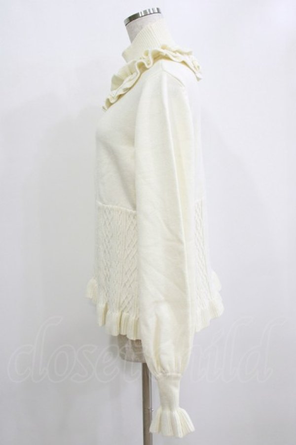 画像2: Hoshibako Works / タートルネックフリルニット Free オフ H-26-01-13-056-LO-TO-NS-ZH (2)