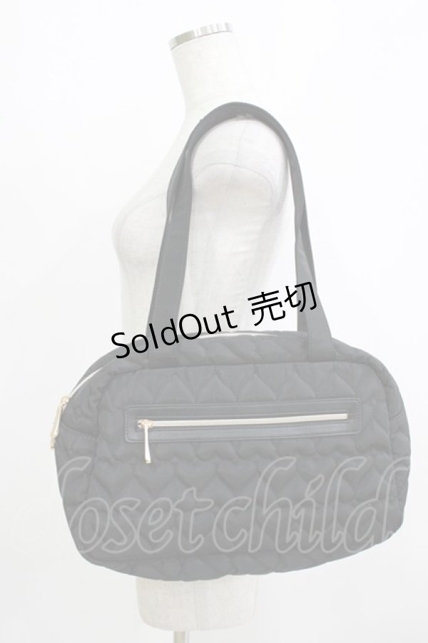 画像2: m petit by misako / AM*ハートキルティングB  ブラック H-26-01-13-059-LO-BG-NS-ZH (2)