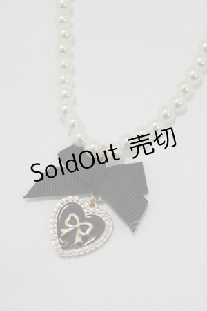 画像: m petit by misako / AM*NIリボンネックレス  ブラック H-26-01-13-072-LO-AC-NS-ZH