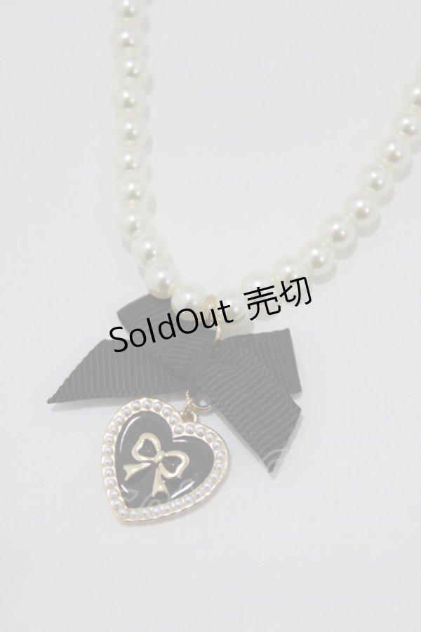 画像1: m petit by misako / AM*NIリボンネックレス  ブラック H-26-01-13-072-LO-AC-NS-ZH (1)