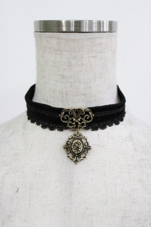 画像: Kurumi Collaboration / マダムノクターンチョーカー  ブラック H-26-01-13-073-GO-AC-NS-ZH