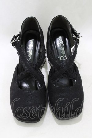 画像: Cherirulu Chocola / 太ヒールパンプス M ブラック H-26-01-13-075-GO-SH-NS-ZH