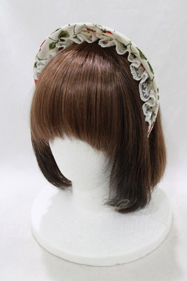 画像1: marcHenTica / ストロベリー・ミルフィーユココシニクカチューシャ  オフ H-26-01-13-077-LO-AC-NS-ZH (1)