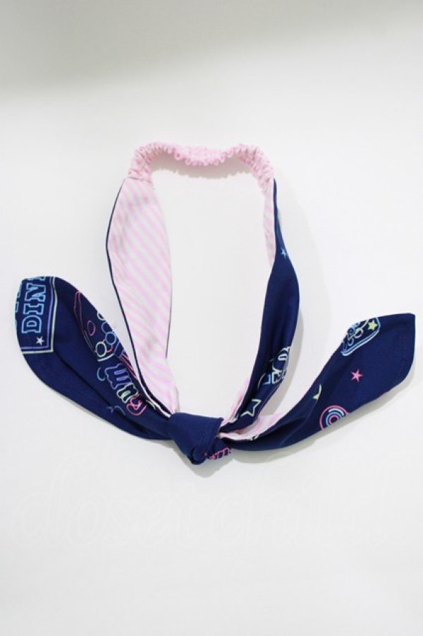 画像2: Angelic Pretty / Neon Star Dinerヘアバンド  ネイビー H-26-01-13-079-AP-AC-NS-ZH (2)
