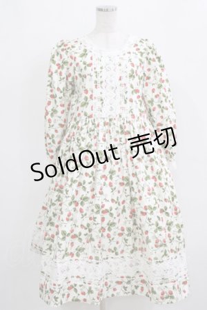 画像: marcHenTica / ストロベリー・ミルフィーユワンピース Free オフ H-26-01-13-007-LO-OP-NS-ZH