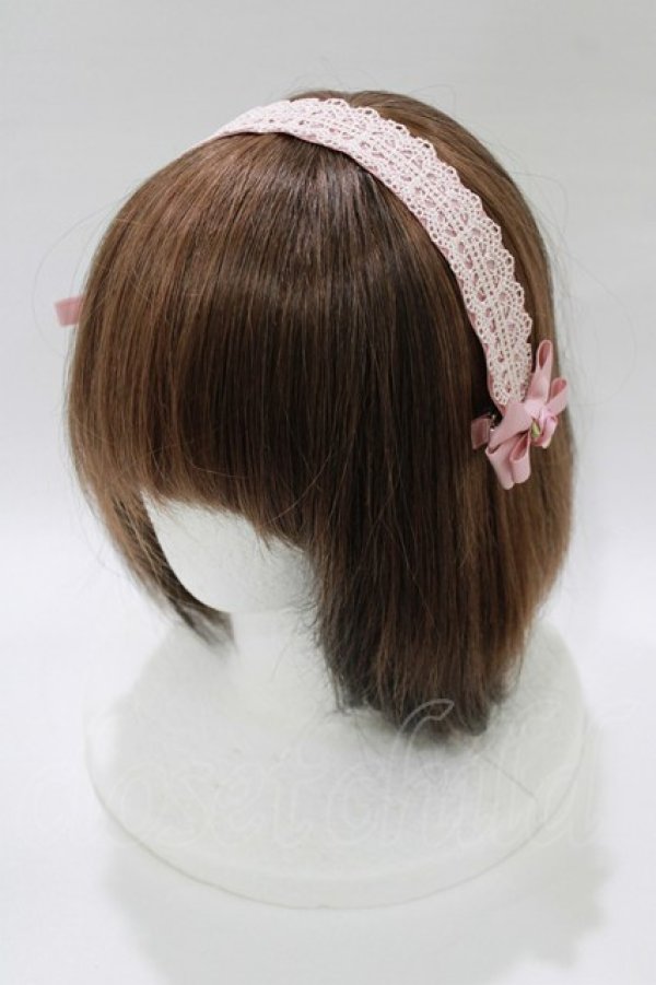 画像1: m petit by misako / AM*NIヘッドドレスB  ピンク H-26-01-13-088-LO-AC-NS-ZH (1)