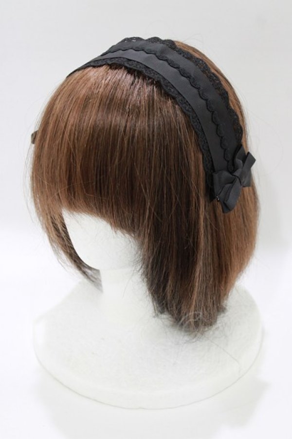 画像1: m petit by misako / TT*AMヘッドドレス  ブラック H-26-01-13-090-LO-AC-NS-ZH (1)