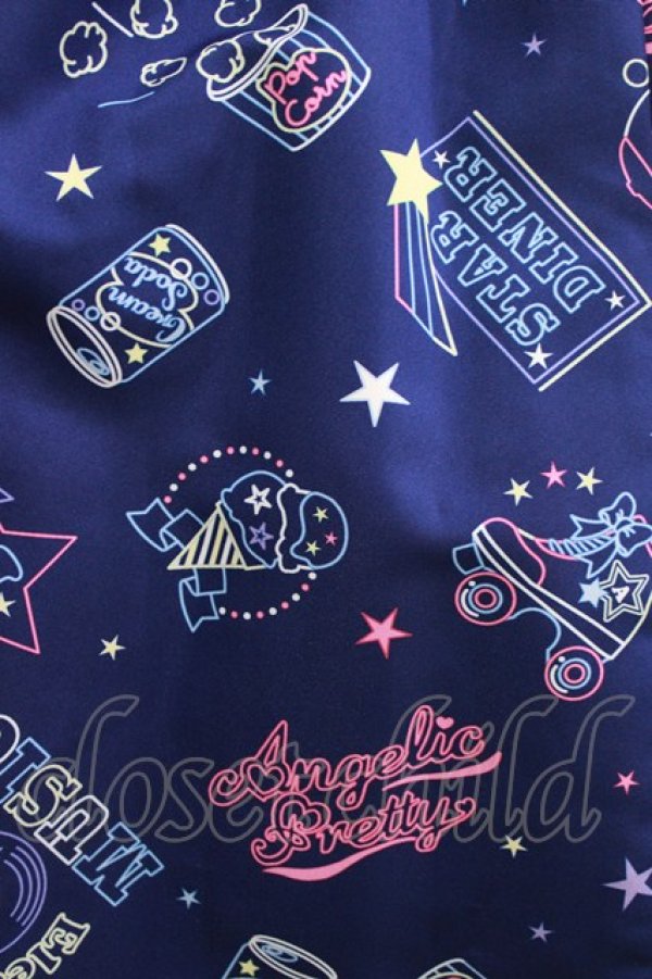 画像4: Angelic Pretty / Neon Star Dinerジャンパースカート Free ネイビー H-26-01-13-001-AP-OP-NS-ZH (4)