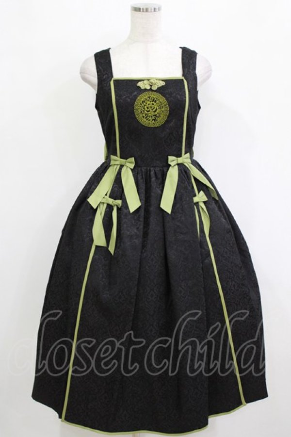 画像1: axes femme Kawaii / 牡丹刺繍チャイナジャンスカ M ブラック H-26-01-13-009-AX-OP-NS-ZH (1)