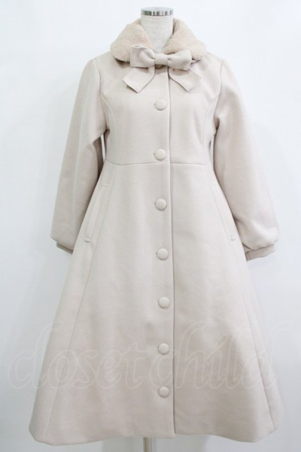 画像1: m petit by misako / AM*リボンコート S アイボリー H-26-01-13-010-LO-CO-NS-ZH (1)