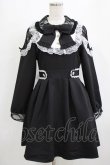 画像1: DearMyLove / 袖レース切替ヨークフリルワンピース M ブラック H-26-01-13-013-EL-OP-NS-ZH (1)