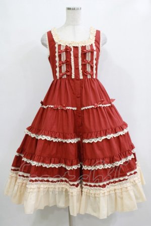 画像: To Alice / アリスフリルジャンパースカート S レッド H-26-01-13-016-LO-OP-NS-ZH