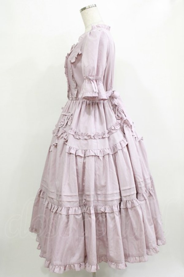 画像2: Chalmiere / フリルロングワンピース M ピンク H-26-01-13-017-PU-OP-NS-ZH (2)
