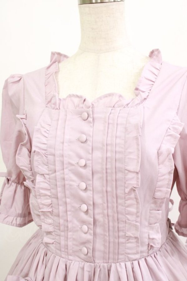 画像4: Chalmiere / フリルロングワンピース M ピンク H-26-01-13-017-PU-OP-NS-ZH (4)