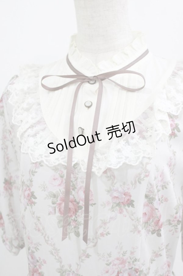 画像4: axes femme / アイビーローズ柄ワンピース M オフ H-26-01-13-022-AX-OP-NS-ZH (4)