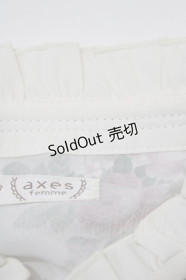 画像5: axes femme / アイビーローズ柄ワンピース M オフ H-26-01-13-022-AX-OP-NS-ZH (5)