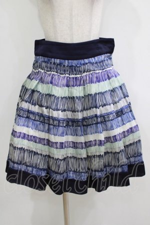 画像: Jane Marple Dans Le Salon / ボーダーペイントスカート  ネイビー H-26-01-14-026-JM-SK-KB-ZH