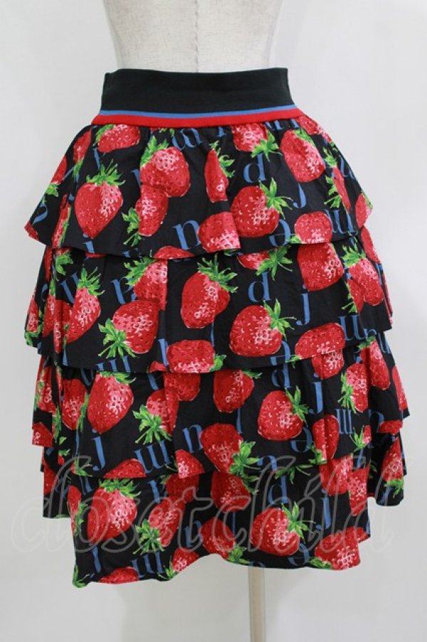 画像3: Jane Marple / Strawberry Meets Logoダンドールスカート  ブラック H-26-01-14-027-JM-SK-KB-ZH (3)