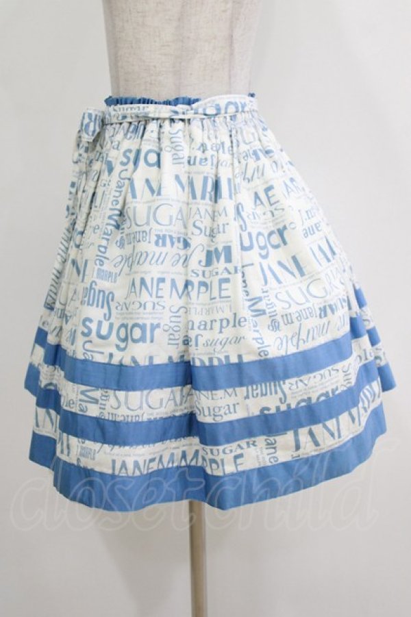 画像2: Jane Marple / シュガーロゴのミニスカート M アイボリー H-26-01-14-029-JM-SK-KB-ZH (2)