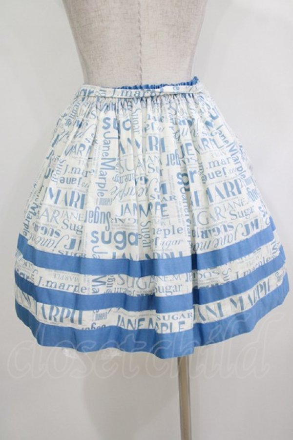 画像3: Jane Marple / シュガーロゴのミニスカート M アイボリー H-26-01-14-029-JM-SK-KB-ZH (3)