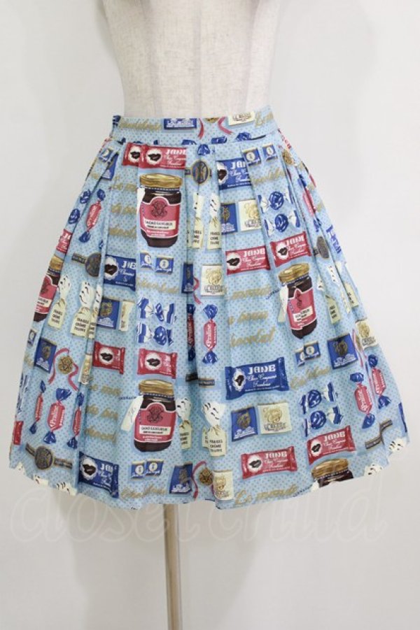 画像1: Jane Marple / Beau Chocolatのミニスカート  ブルーグレイ H-26-01-14-031-JM-SK-KB-ZH (1)