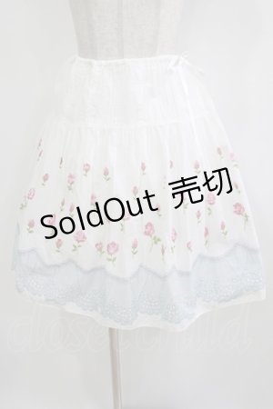 画像: Emily Temple cute / バラ＆レーススカート  オフ白 H-26-01-14-036-ET-SK-KB-ZH