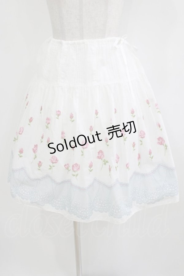 画像1: Emily Temple cute / バラ＆レーススカート  オフ白 H-26-01-14-036-ET-SK-KB-ZH (1)