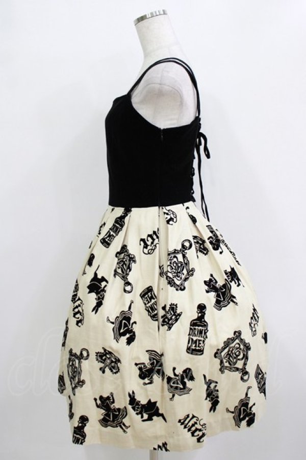 画像2: Jane Marple / タイニーアリスフロッキージャンパースカート  アイボリー H-26-01-14-003-JM-SK-KB-ZH (2)