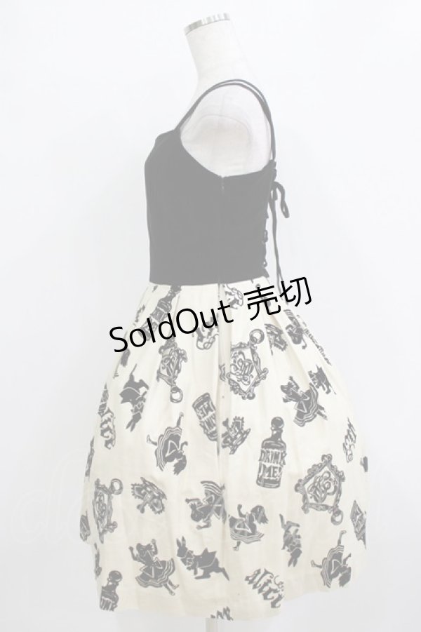 画像2: Jane Marple / タイニーアリスフロッキージャンパースカート  アイボリー H-26-01-14-003-JM-SK-KB-ZH (2)