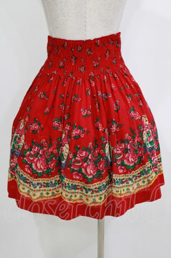 画像3: Jane Marple / マトリョーシカシャーリングスカート  赤 H-26-01-14-040-JM-SK-KB-ZH (3)