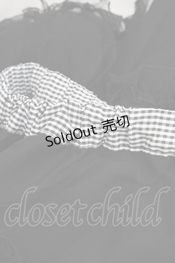 画像5: m petit by misako / NINA'S RVパニエスカート 4L ブラック/ブラックギンガムリバーシブル H-26-01-14-1037-LO-SK-NS-ZH (5)