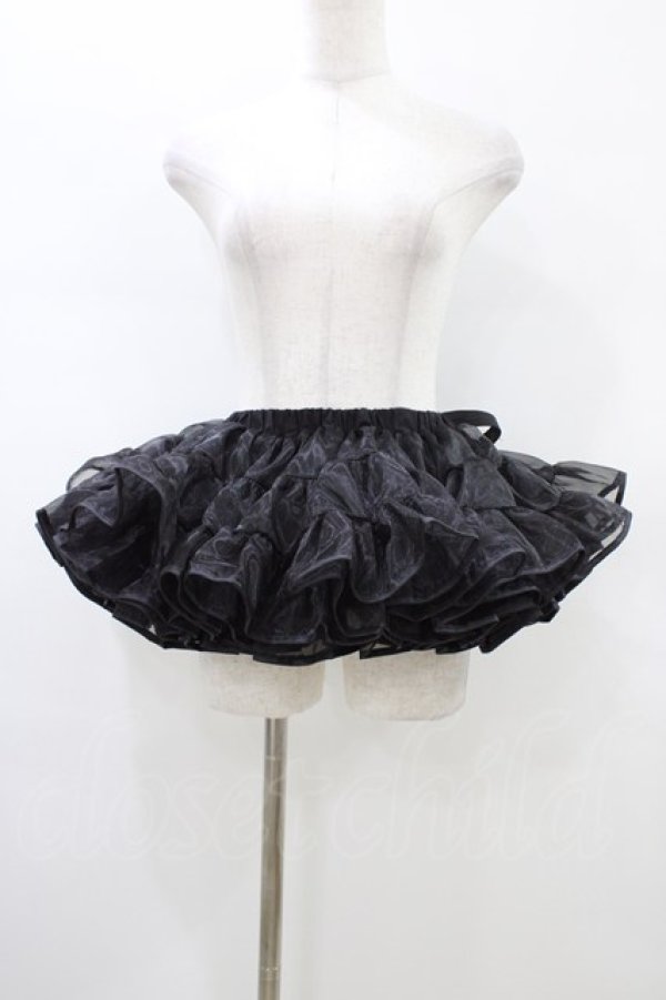 画像1: Hoshibako Works / ハードチュールミニパニエ Free ブラック H-26-01-14-1039-LO-PA-NS-ZH (1)